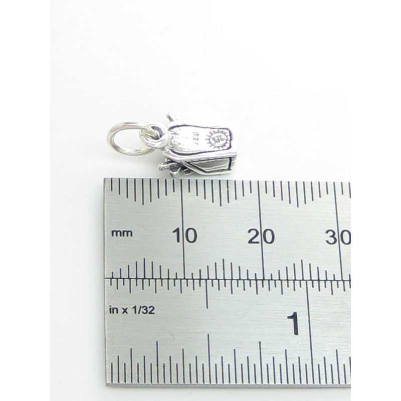 French Fries Sterling Silver Charm, Fun Fast Food Gift
